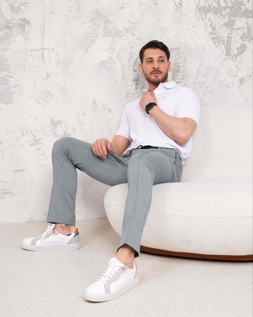 Mens Classic Double-button Trench