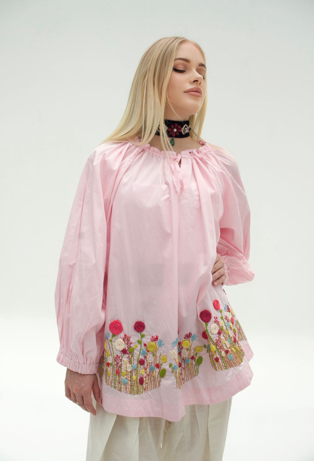 Blossom Meadow Embroidered Top