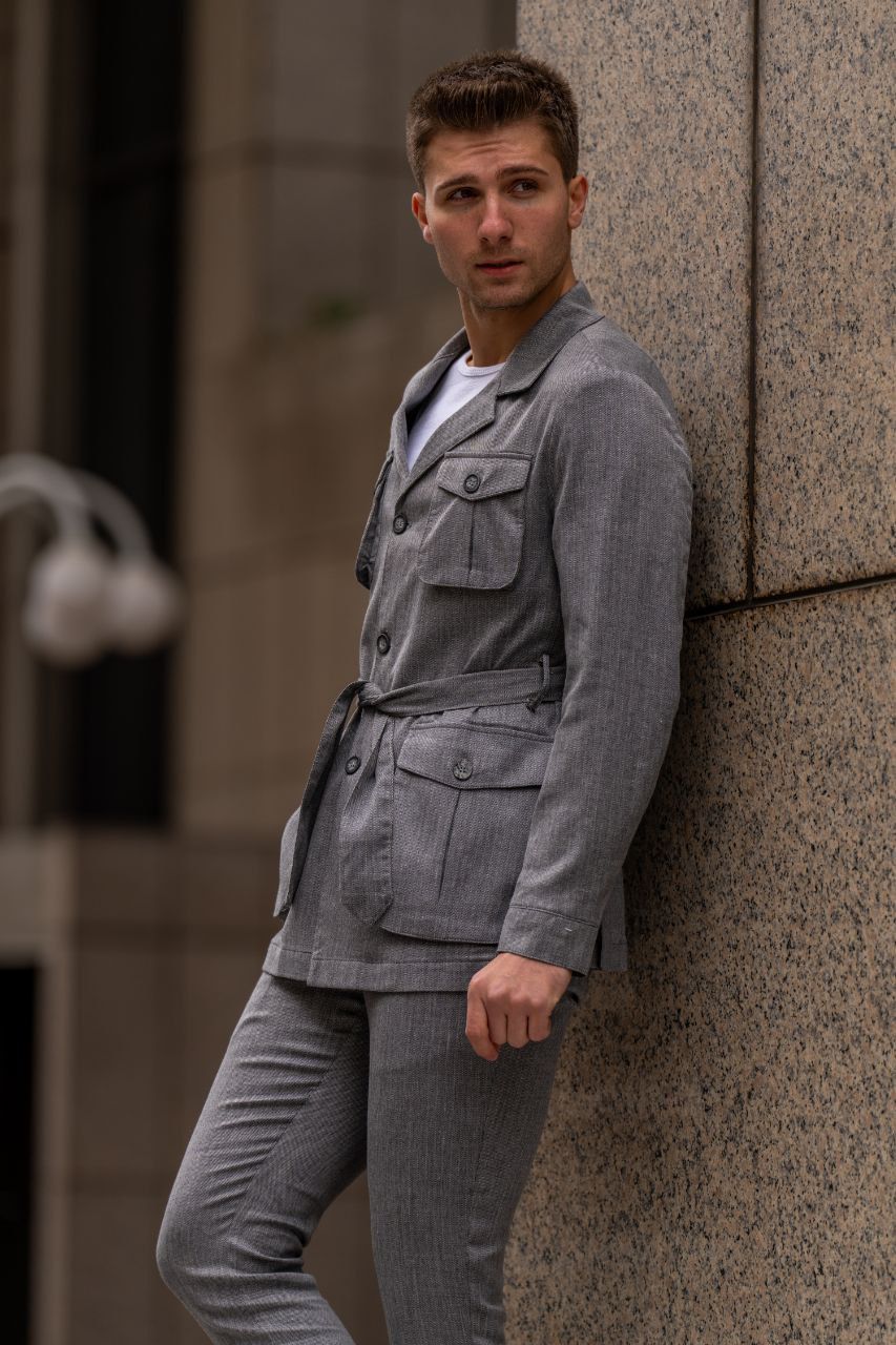 V-neck Cotton Men T-shirt