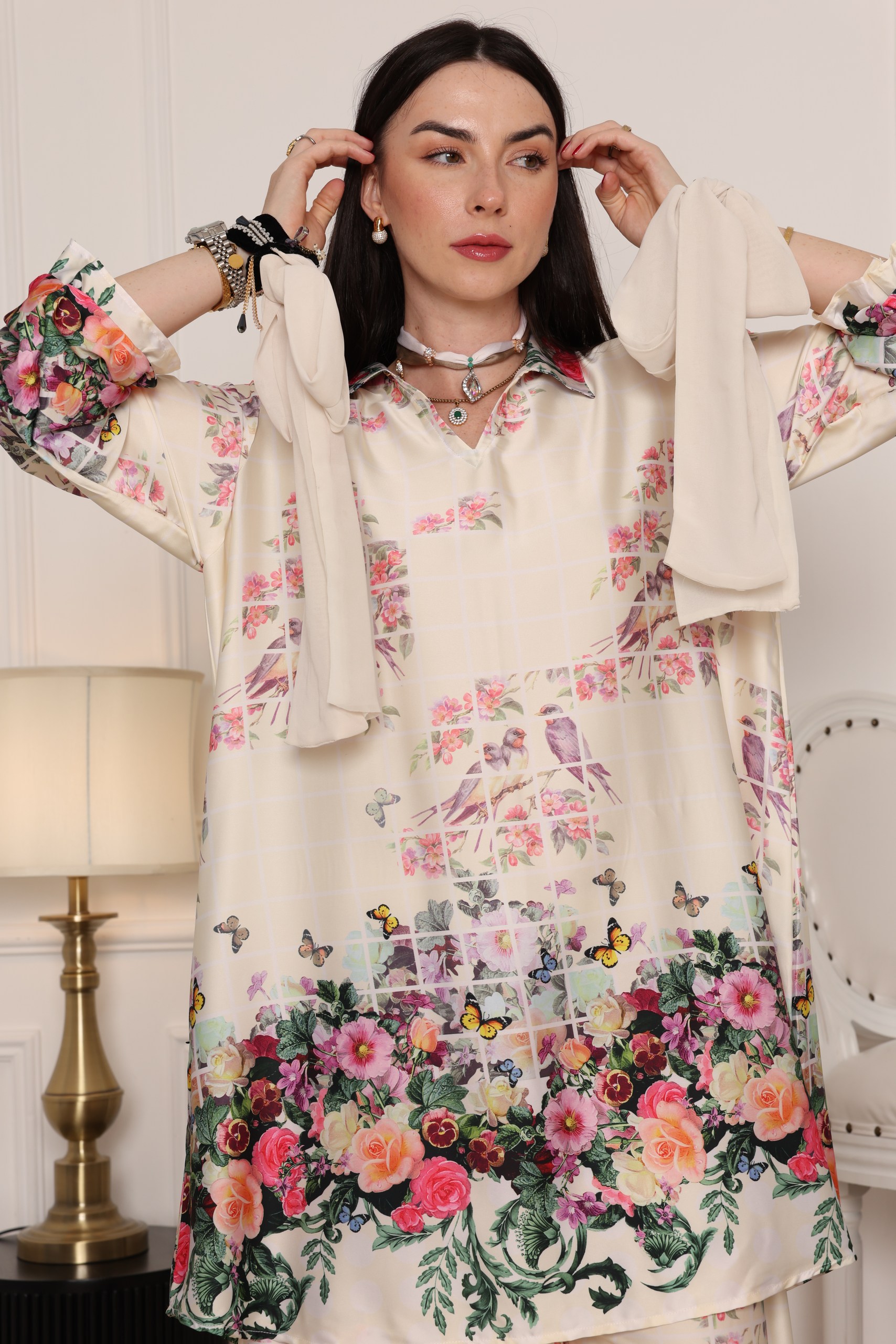 Luxury Silk Tunic With Trouser