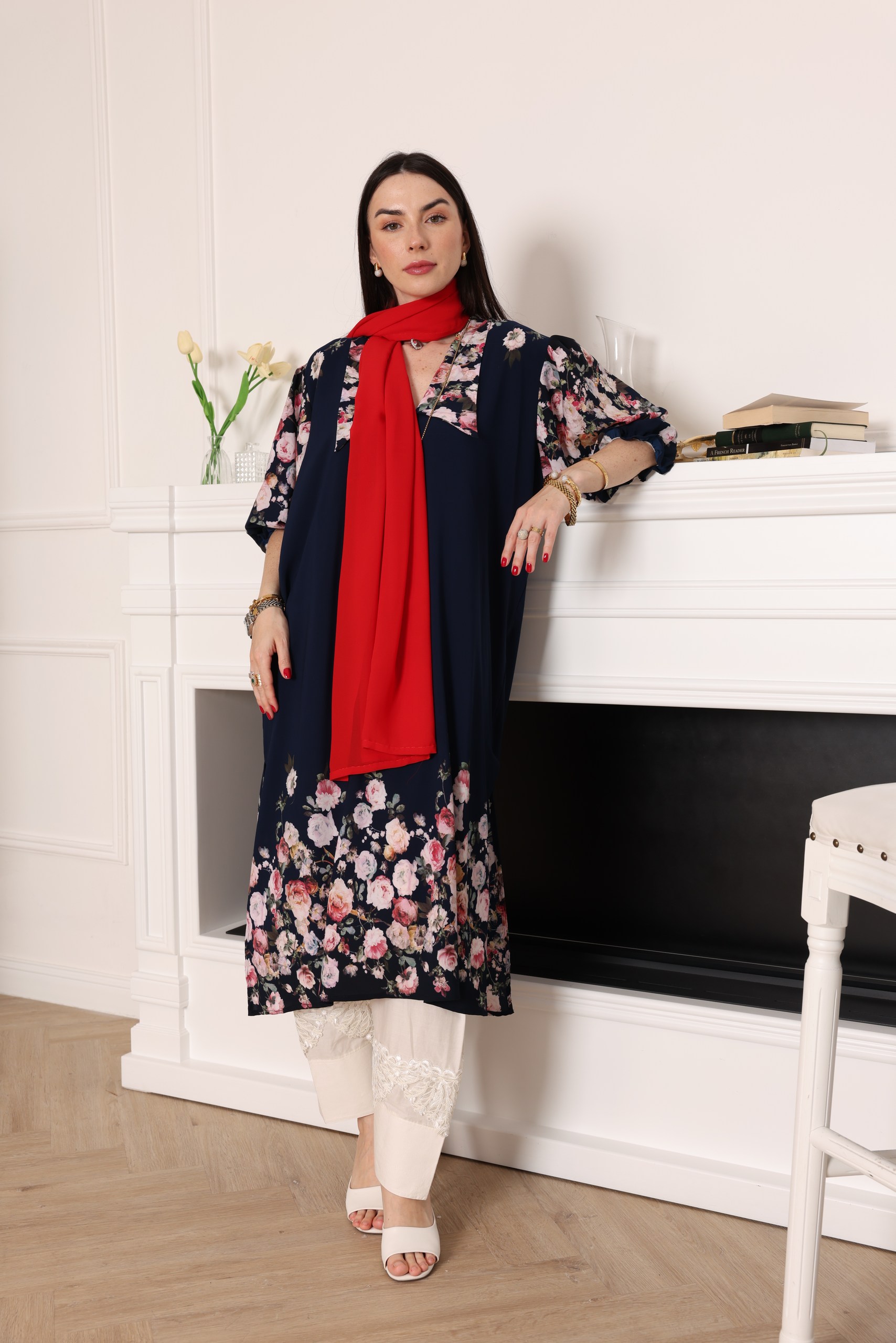  Midnight Blossom Floral Shirt