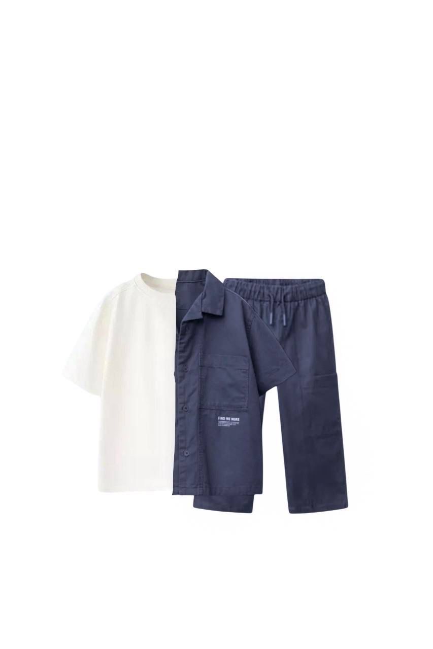 Classic Navy 3-piece Boys Casual Set