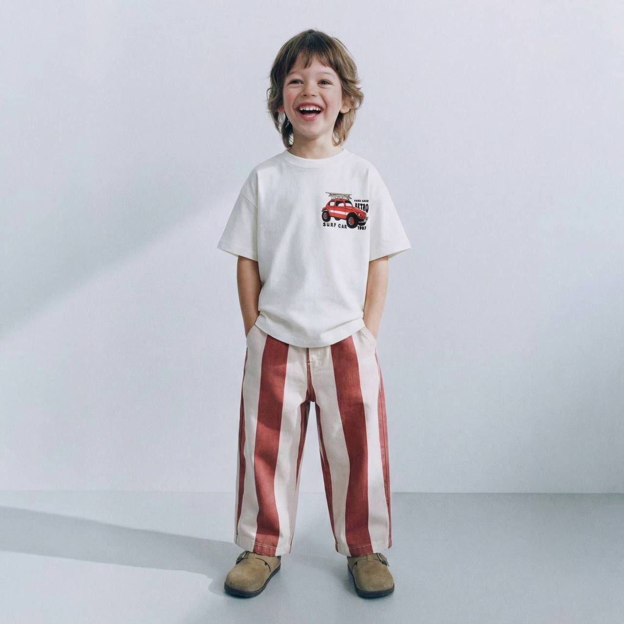 Retro Surf Car Kids Summer Set – 2 Piece Boys Outfit