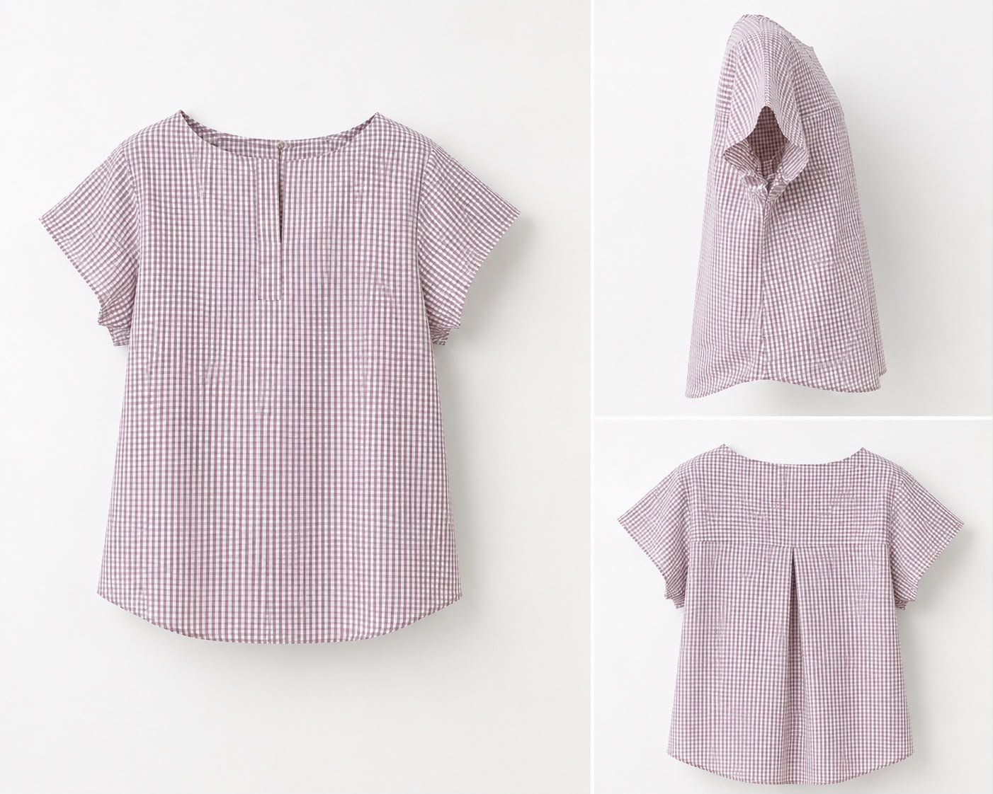 Check Lawn Blouse
