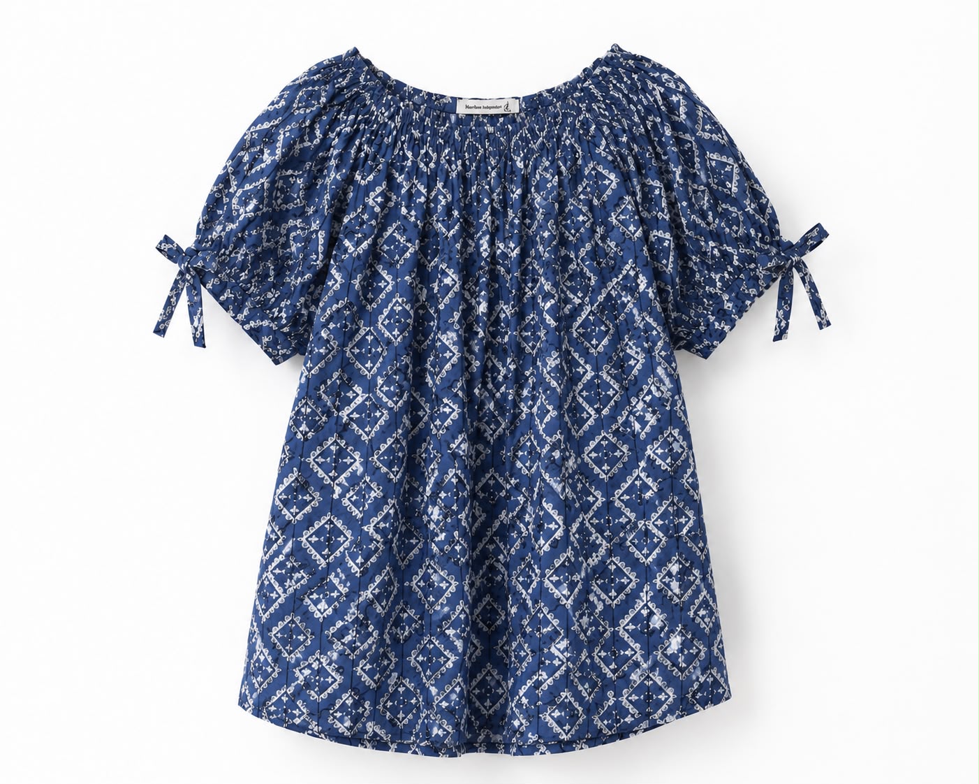 Indigo Printed Pure Lawn Blouse