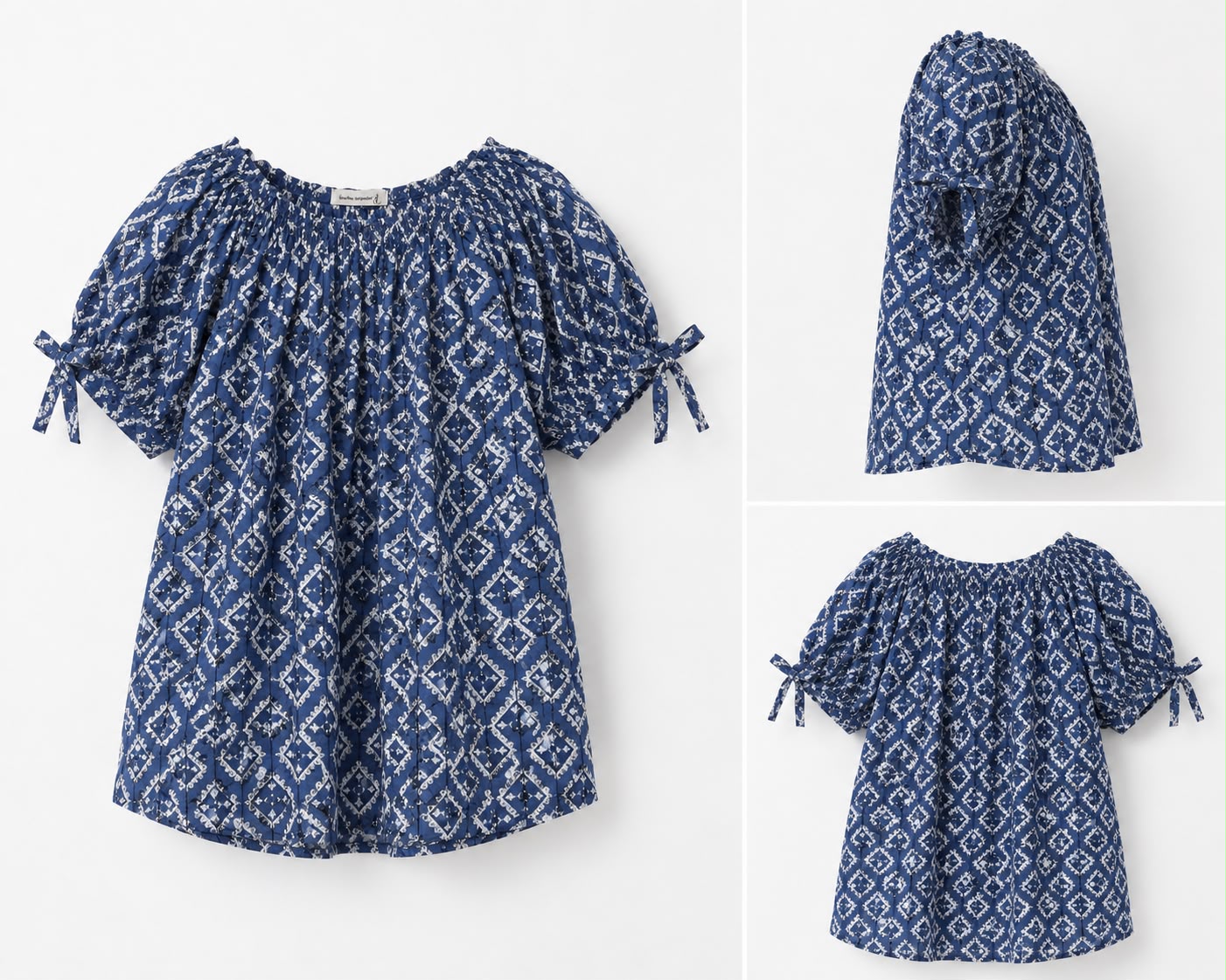 Indigo Printed Pure Lawn Blouse