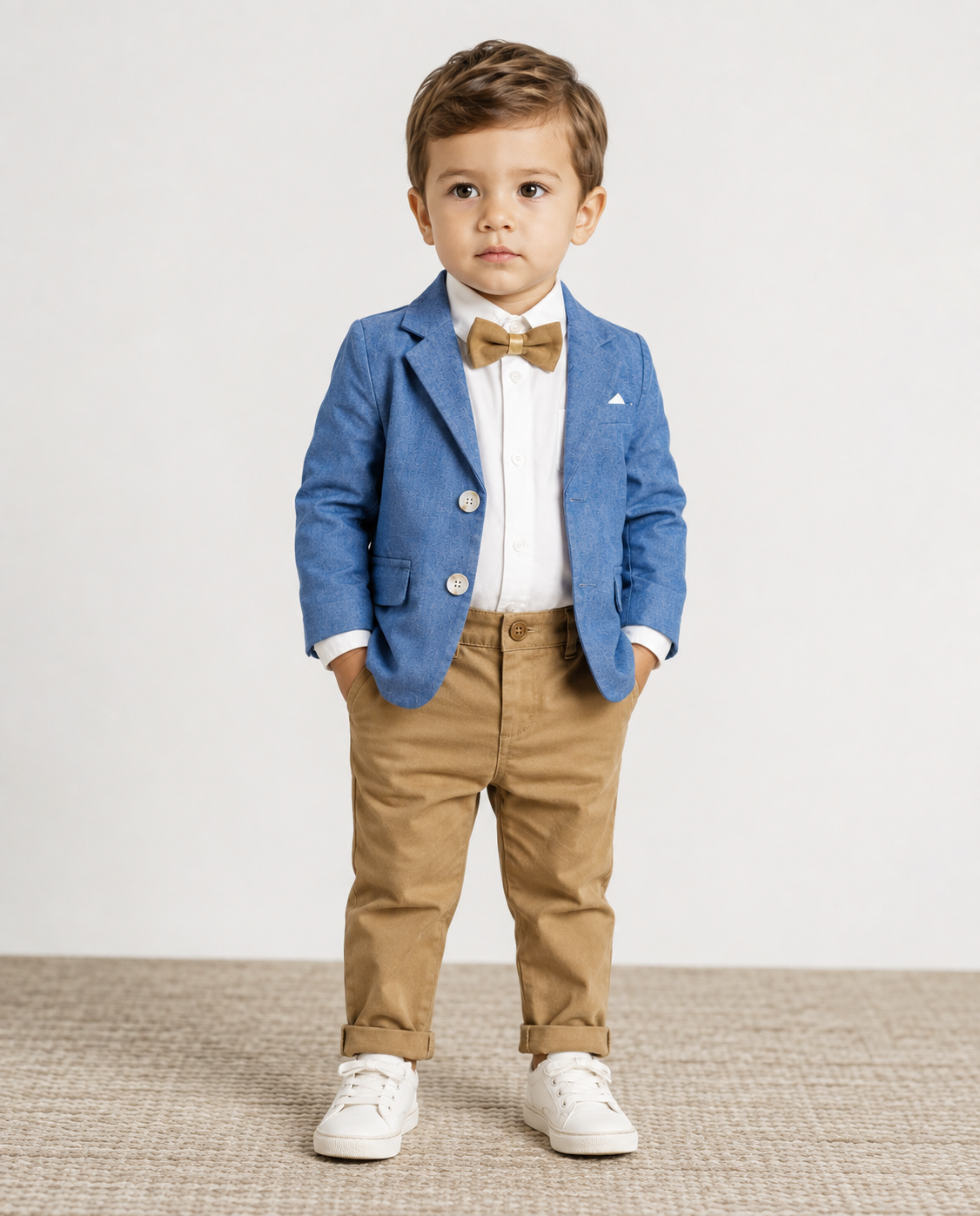 Little Gentleman Blue 4-piece Suit Set