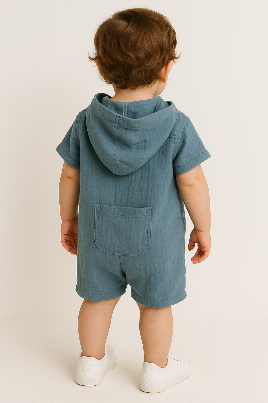  Little Explorer Button-Up Romper