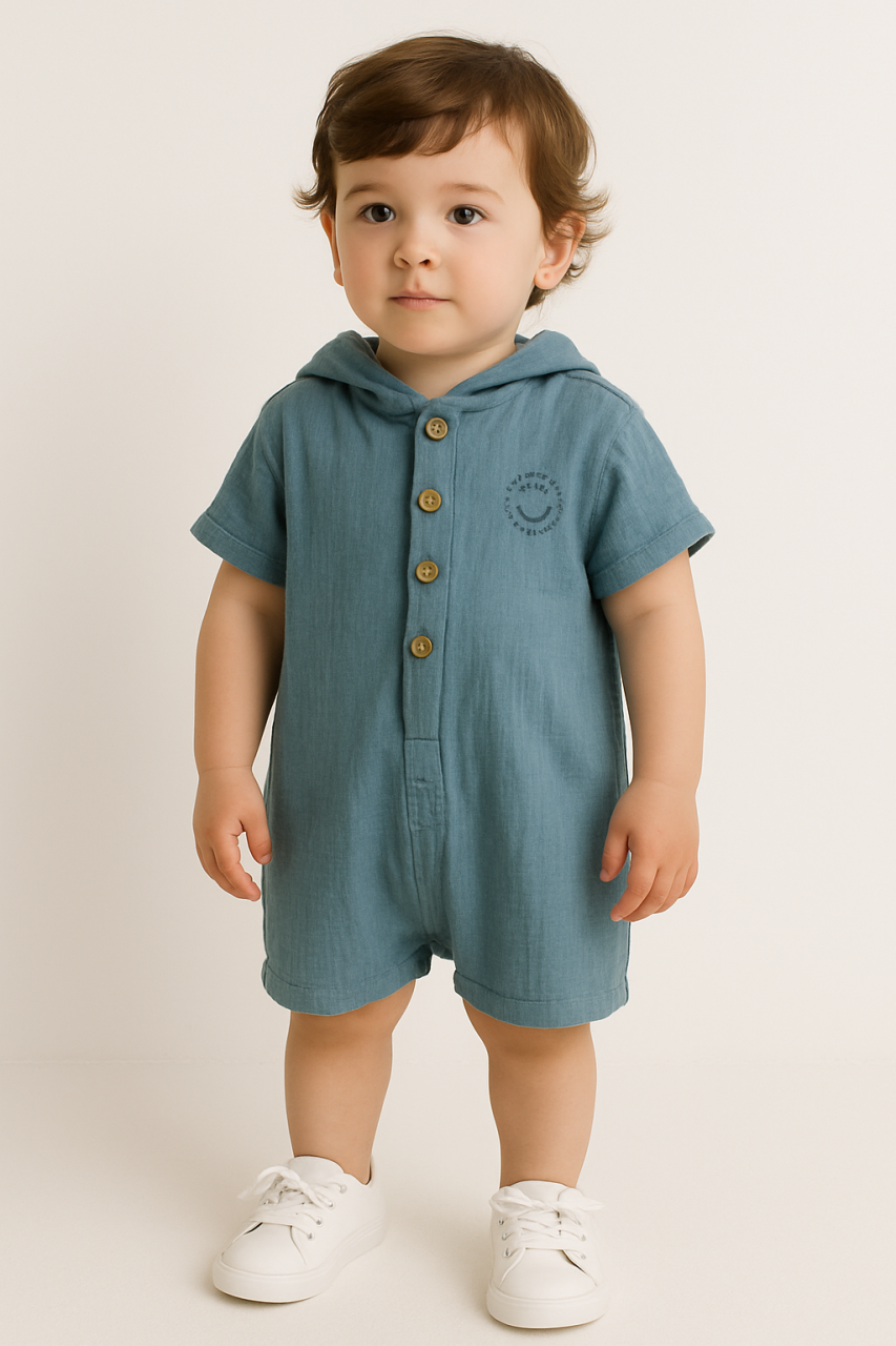  Little Explorer Button-Up Romper