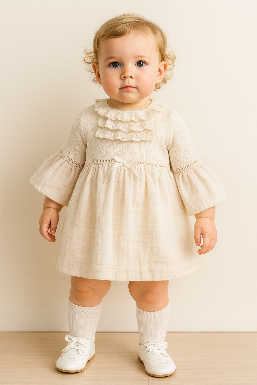 Classic Baby Girl Wool Blend Frock