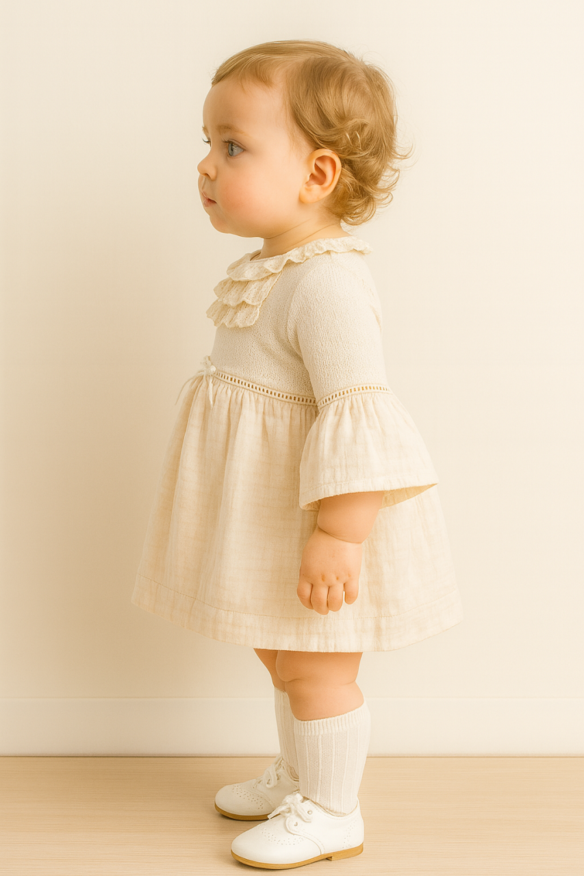 Classic Baby Girl Wool Blend Frock