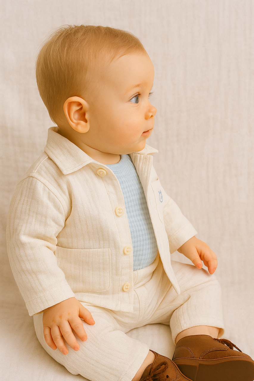Ivory Linen Baby 3-Piece Set