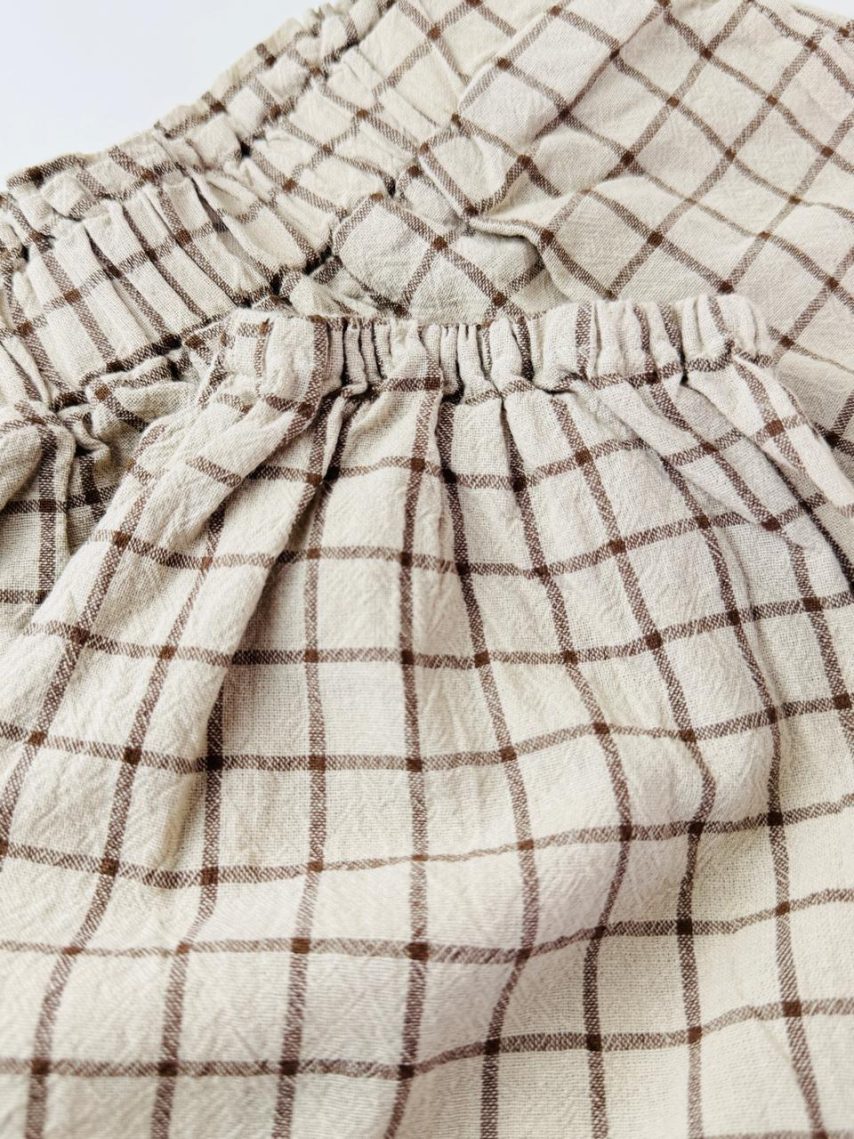 Cozy Checkered Elastic Waist Trouser