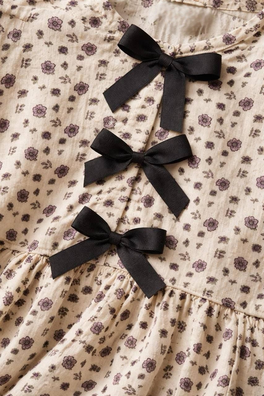 Girls Floral Peplum Top & Wide-Leg Pants 2-Piece Set