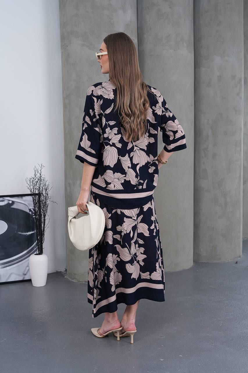 Luxe Floral Skirt Co-Ord