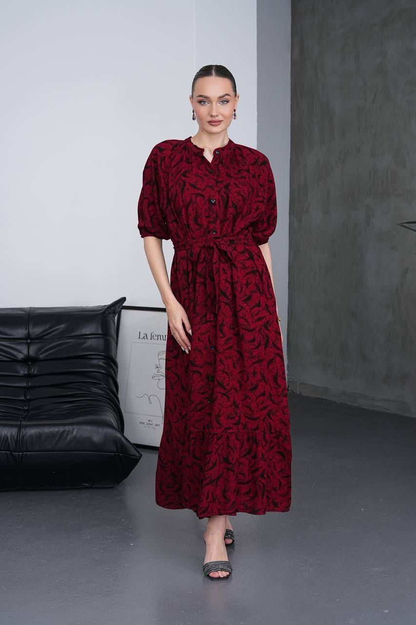 Crimson Whisper Maxi Dress