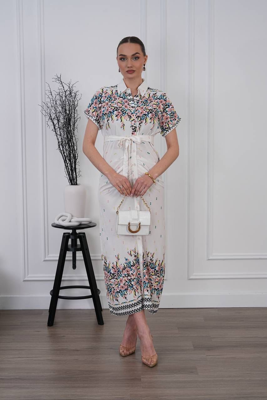 Spring Garden Tie-Front Dress