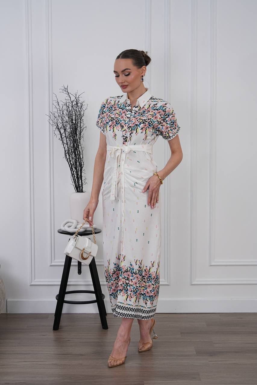 Spring Garden Tie-Front Dress