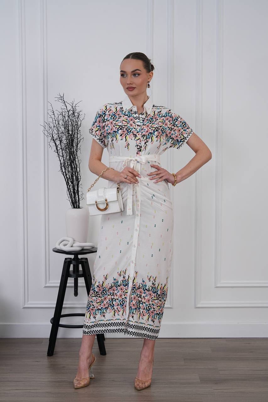 Spring Garden Tie-Front Dress