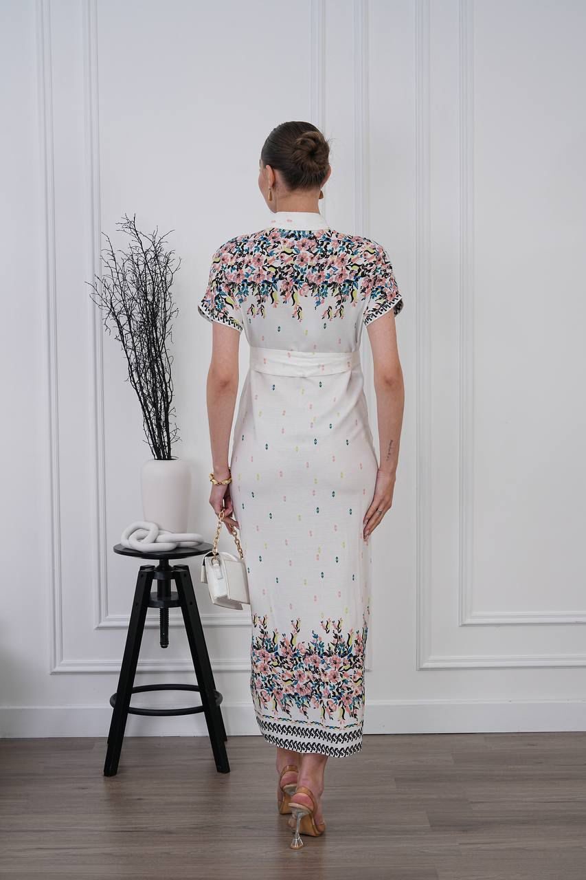 Spring Garden Tie-Front Dress
