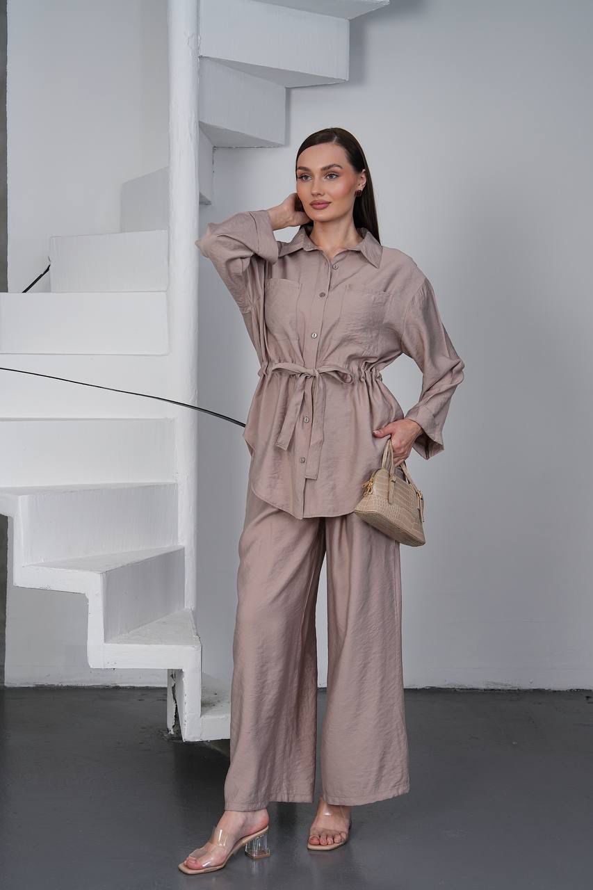 Mocha Mist Belted Co-Ord Set