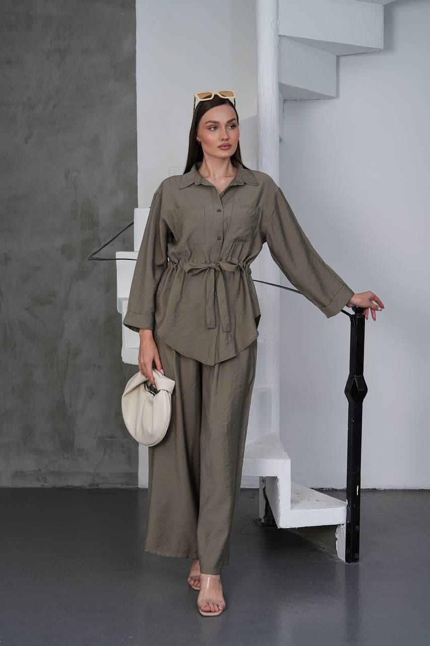 Olive Grace Belted Co-Ord Set