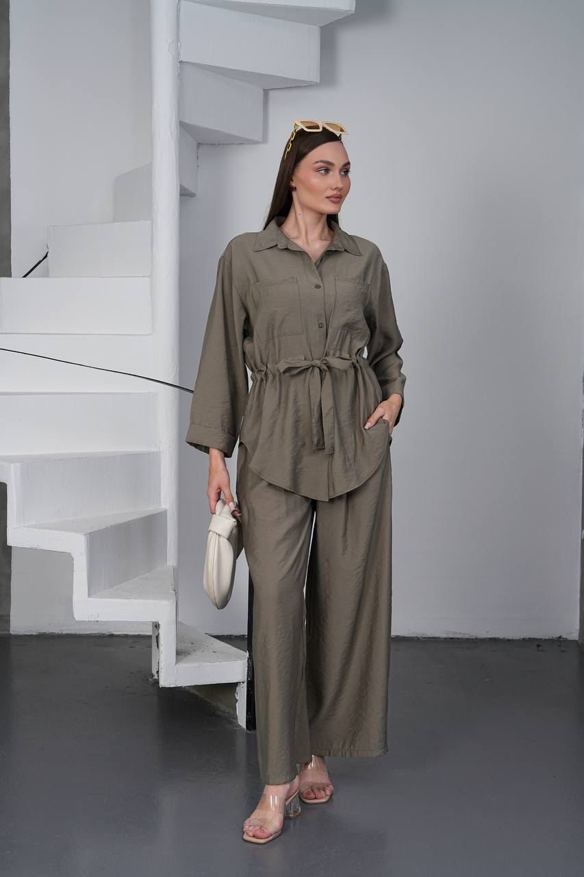 Olive Grace Belted Co-Ord Set