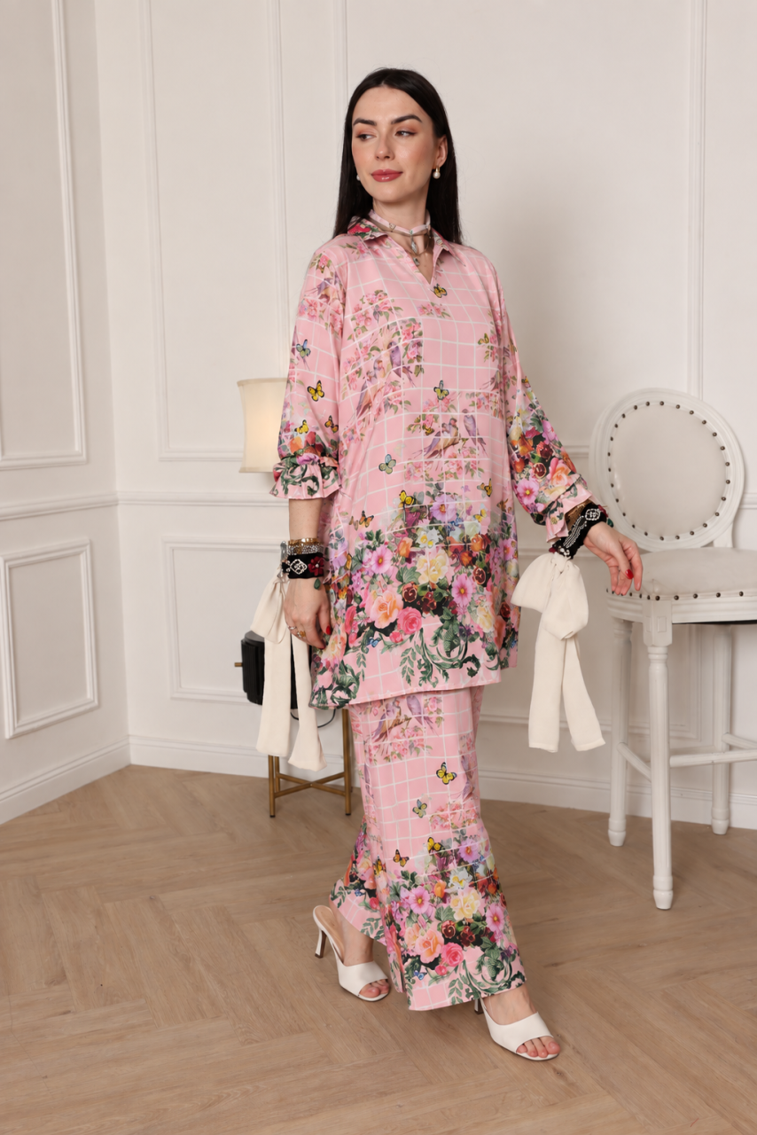 Rosé Garden Printed Co-Ord Set